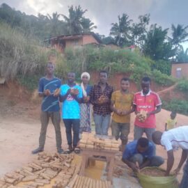 Group of Youth Processing Cinnamon